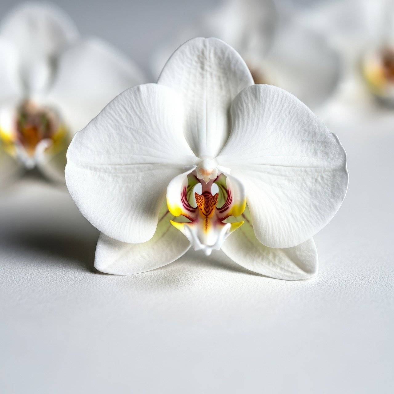 biela orchidea